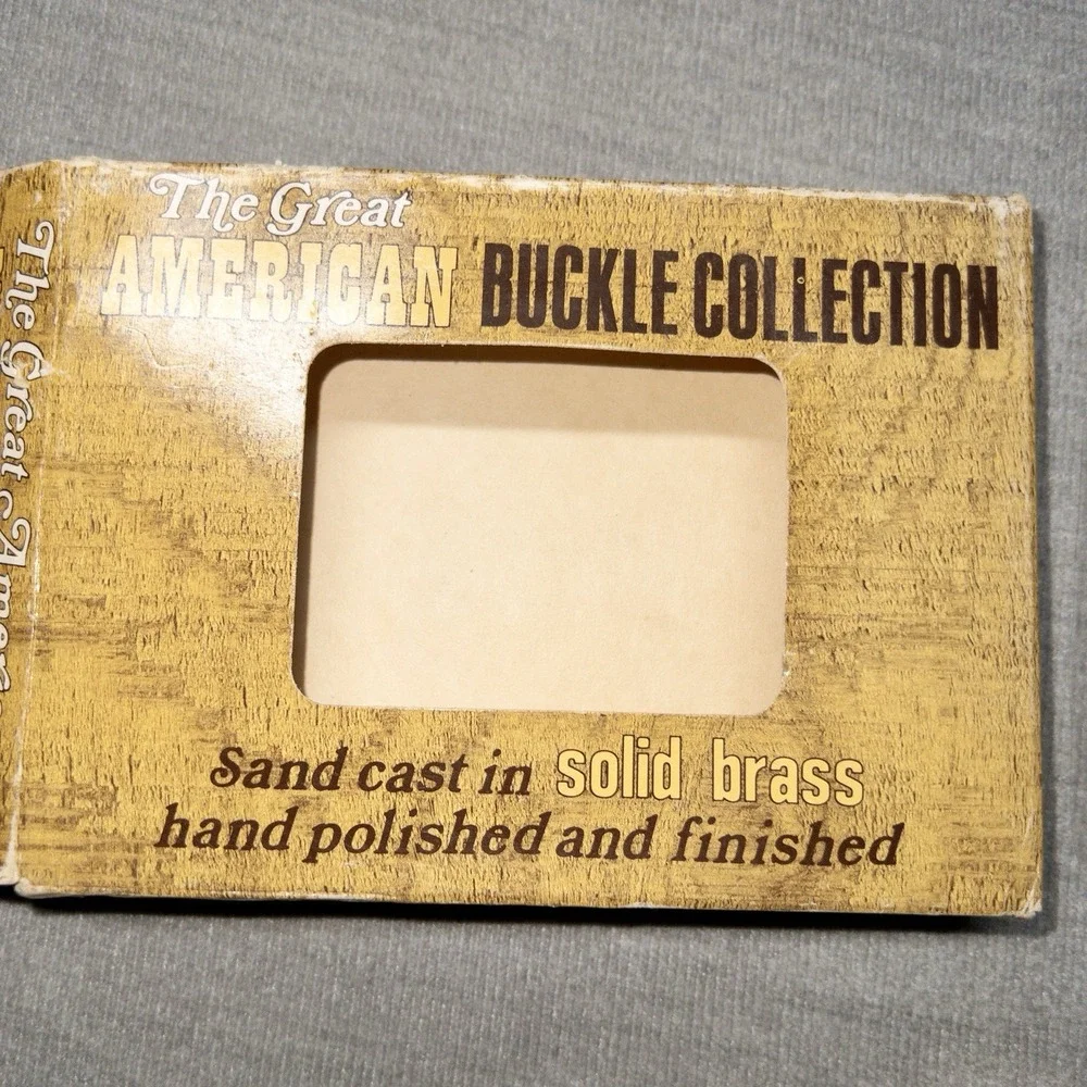 The Great American Buckle Collection Nebraska Solid‎ Brass Western Belt Buckle
